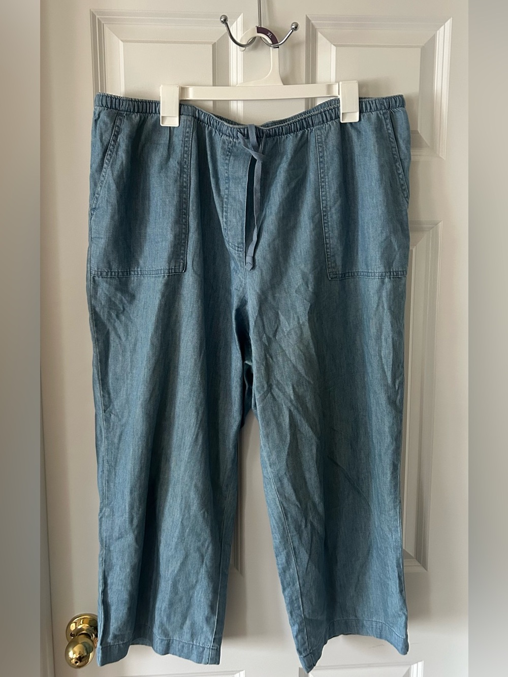 L.L. Bean Light Blue Denim Drawstring Women's Jeans